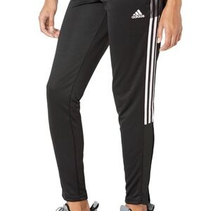 Adidas Tiro Black Joggers with White Accents